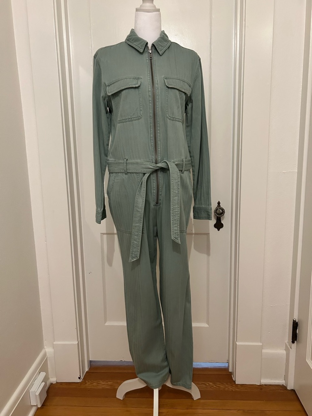 Treasure & Bond Sage Green Utility Jumpsuit